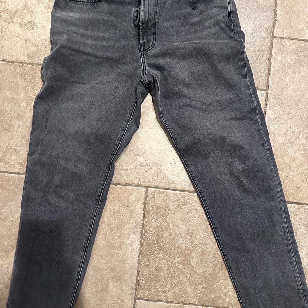 Abercrombie & Fitch Men's Charcoal vintage stretch, athletic loose jean